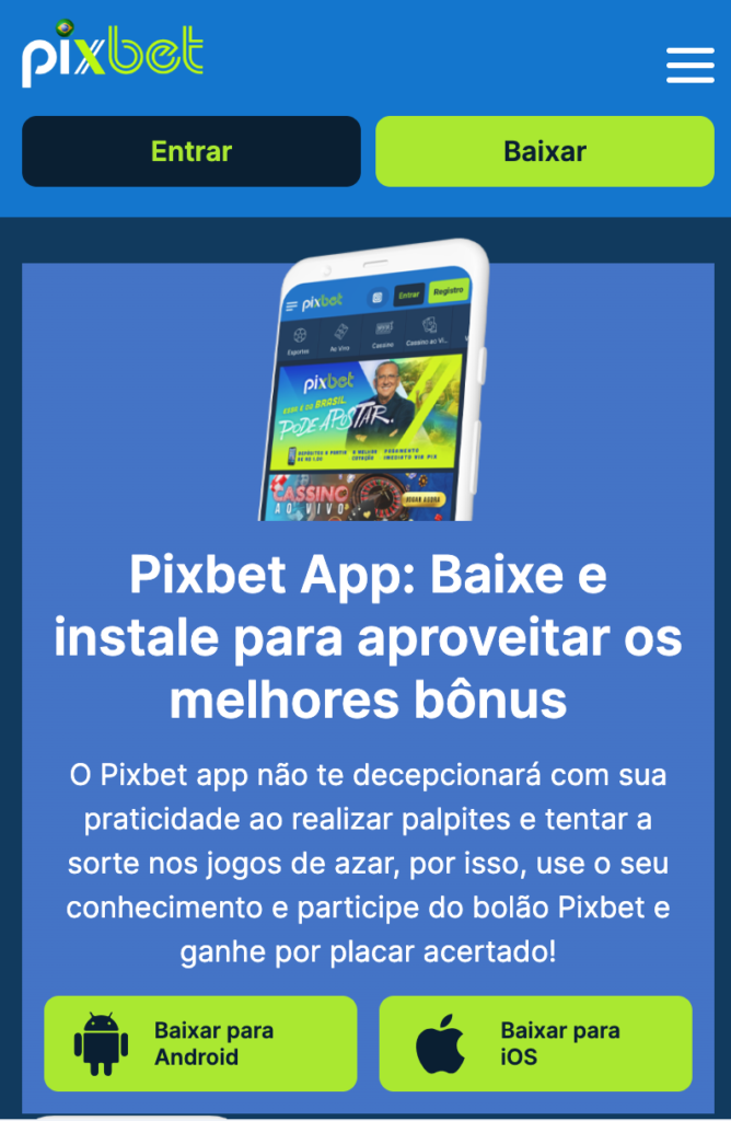 Aplicativo do Pixbet